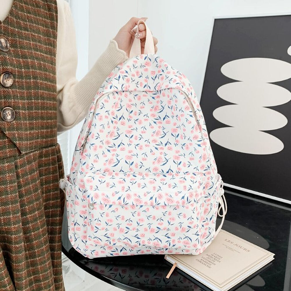 Female Bag Girls School Bag Travel Bag Backpack Sports Bag Floral Cute Ins