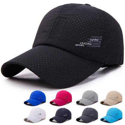 Unisex Quick Dry Baseball Cap Snapback Hat Breathable Sport Summer Outwear Hats