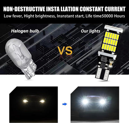 T15 921 912 LED Reverse Backup Light Bulbs W16W 916 6000K Super Bright White