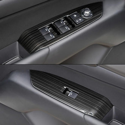 1 Set Black Titanium Window Switch Panel Cover Tirm For Mazda CX-5 CX5 2017 2018