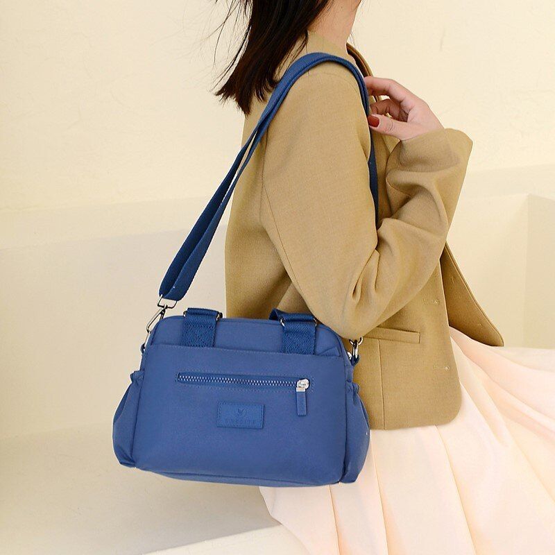 Waterproof Nylon Shoulder Bag Messenger Large Handbag Travel Purse 25*20*10 CM