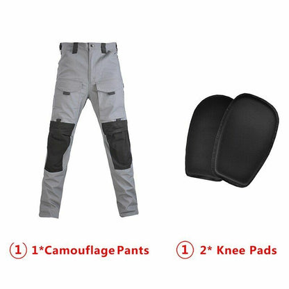 Hooded Shirt/ Pants Pads Tactical Camo Military Shooting Training Sport Hiking L
