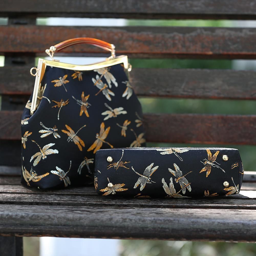 Vintage Lock Shell Bag Handbag Purse Handmade Chain Women Shoulder Crossbody Bag