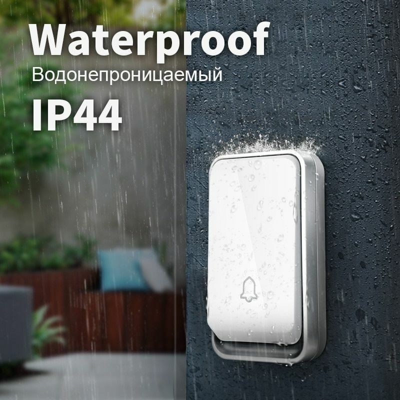 Wireless Doorbell Waterproof Self-powered Smart Door Bell No Battery Required