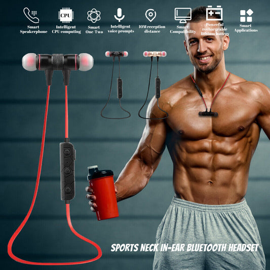Bluetooth 5.0 Neckband Earbuds Headset Wireless Stereo Mic Earphones Audifonos