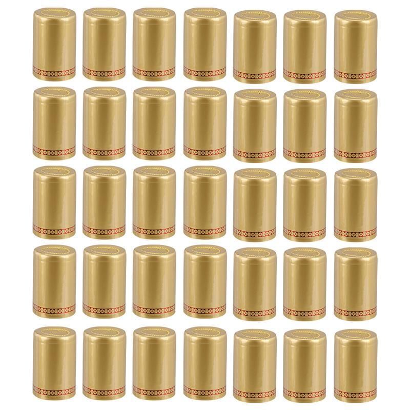 Wine Bottle Caps 100 Pcs Plastic Heat Shrinkable Sealed Cover Barware Tools 33mm