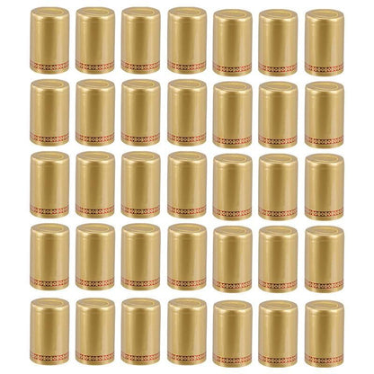Wine Bottle Caps 100 Pcs Plastic Heat Shrinkable Sealed Cover Barware Tools 33mm