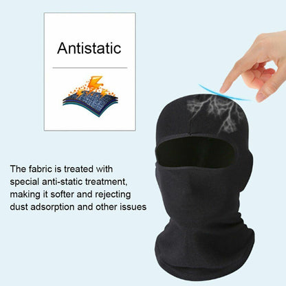 Full Face Cover Balaclava Hat Tactical Winter Cycling Scarf Warm Face Mask Black