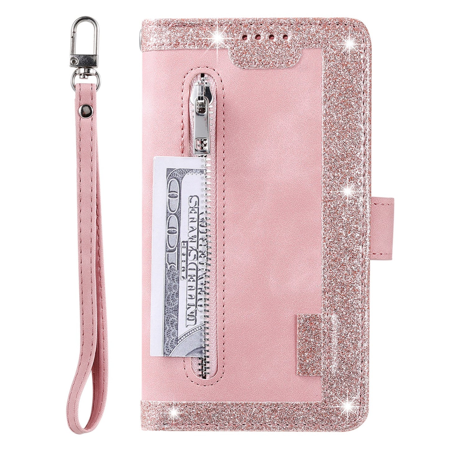 Zipper Leather Wallet Case For iPhone 17 Pro Max /16/15 Flip Cover