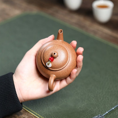 120ml China Tea Level Pot Marked Ball Shaped Infuser Hole Real Yixing Zisha Clay