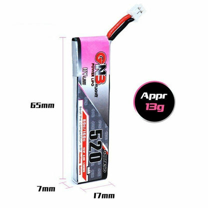 Lipo Battery 3/5PCS 3.8V 1S 520mAh 80C PH2.0 Plug Emax Tinyhawk Kingkong LDARC