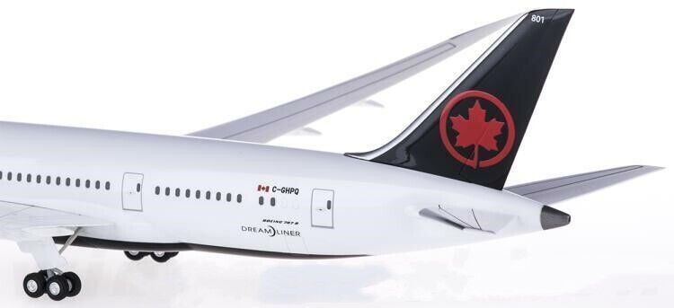 1:200 28CM Hogan AIR CANADA BOEING 787-8 Passenger Plane Solid ABS Plastic Model