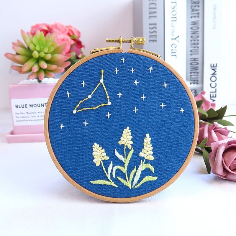 Embroidery Kit DIY Needlework Zodiac Horoscope Needlecraft Cross Stitch Artcraft