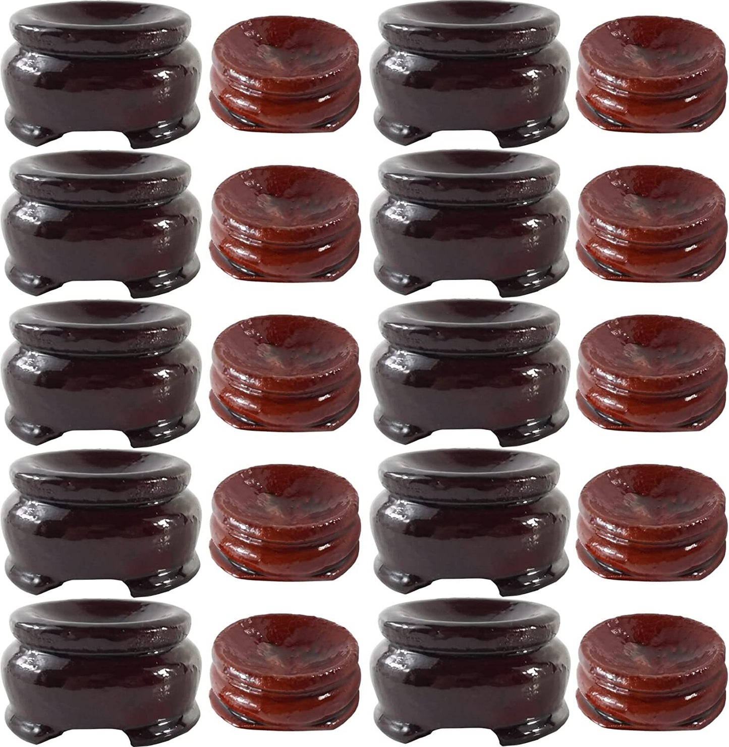 Display Wooden Stand Base For Crystal Ball Sphere Egg Stone Decor 20 PCS 2 Sizes