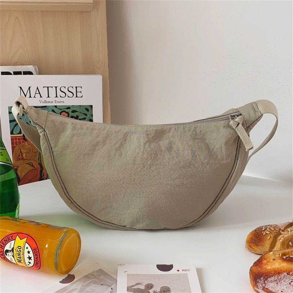 Hobos Side Shoulder Bag Nylon Plus Cotton Messenger Bag Travel Handbag 31*15*9CM