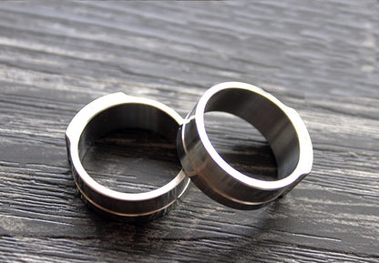 New TC4 Titanium Alloy Finger Ring Men Women Finger Ring Gift