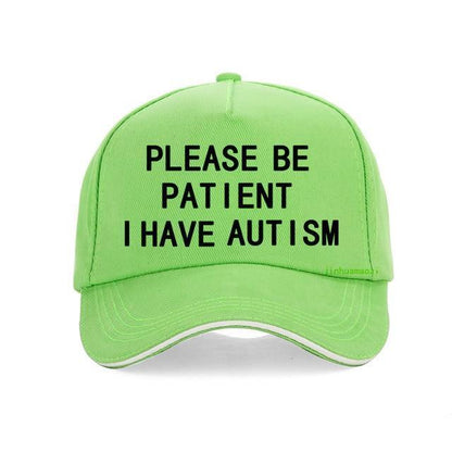 Please Be Patient I Have Autism Letter Print Baseball Cotton Hat Cap Men Women