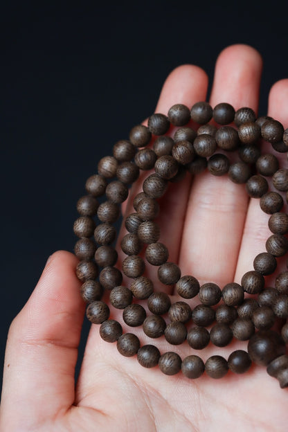 5mm Chinese Natural Eaglewood Handmade Exquisite Bracelets 31329