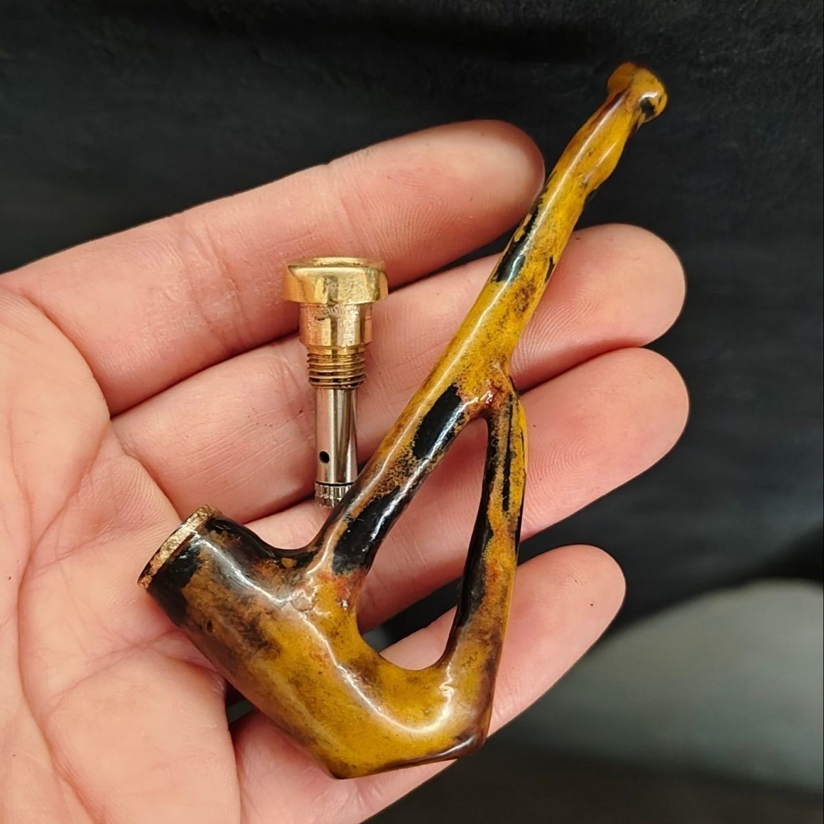 Natural Sea Willow Pipe Handmade Filter Cigarette Holder Detachable Gift