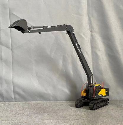 1:50 EC220E Extended Arm Excavator Machine Construction Equipment Diecast Model