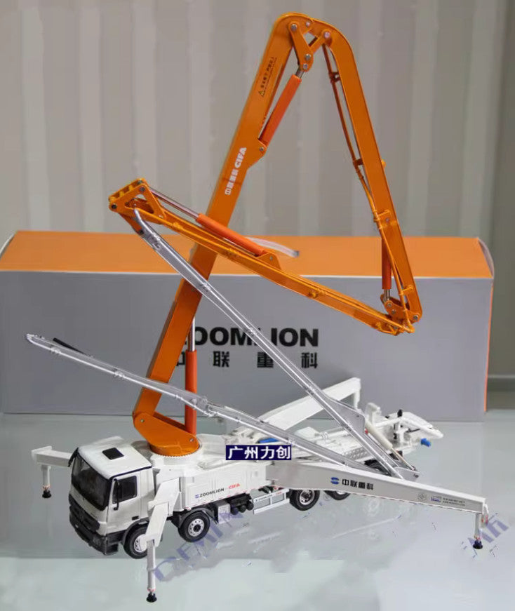 1:38 ZOOMLION 64X-6RZ Concrete Pump Truck Construction Machine Diecast Model