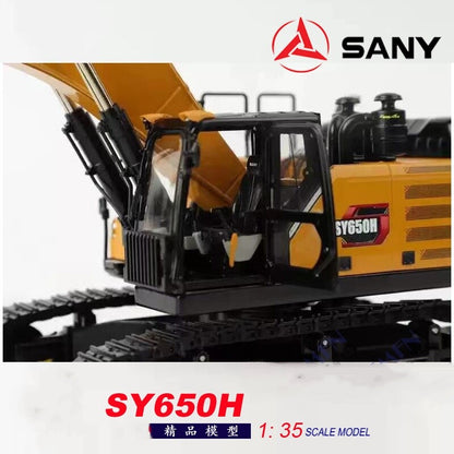 1:35 SANY SY650H Excavator Construction Machine Equipment Diecast Model