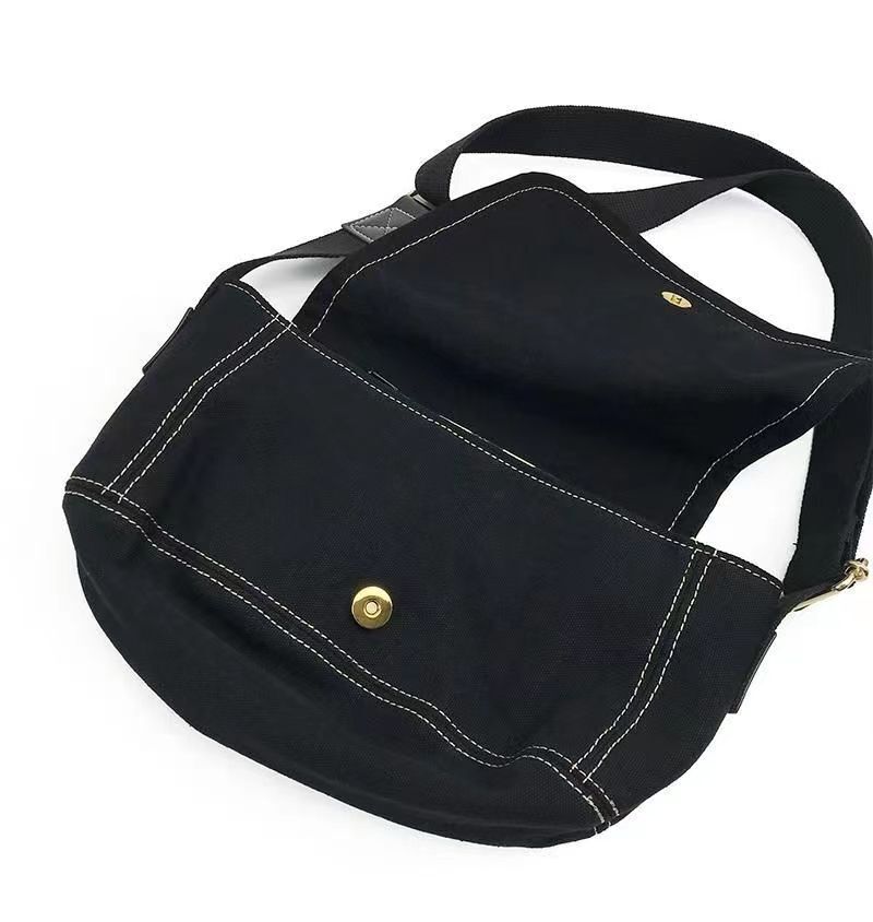 Canvas Preppy Style Messager Handbags Single Shoulder Crossbody Bag 30*20*15 CM