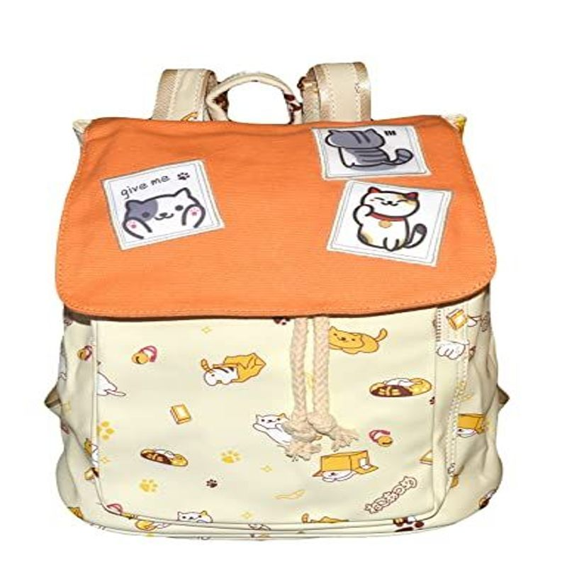 Kawaii Backpack Middle School Students Bookbag 12.2"x10"x5.3", Multicolor