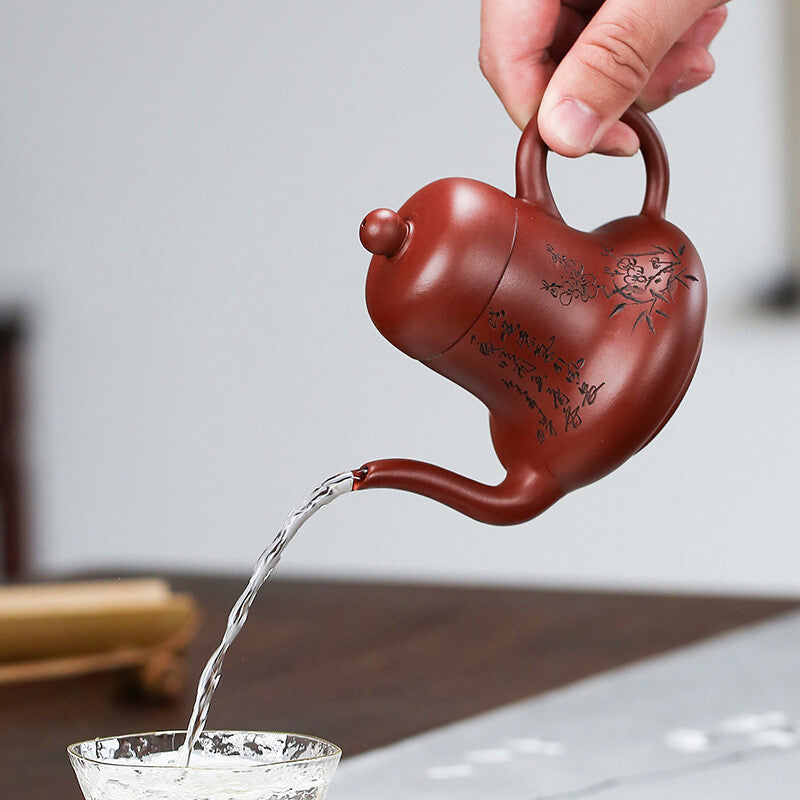 130ml Chinese Kungfu Tea Pot Real Yixing Zisha Dahongpao Clay Marked Handmade