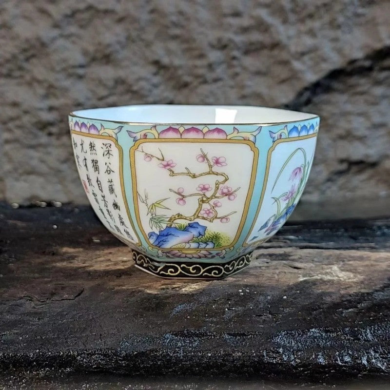 150ML Chinese Retro Ceramic Kung Fu Tea Cup Master Cup Tea Tasting Cup Teaset