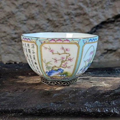 150ML Chinese Retro Ceramic Kung Fu Tea Cup Master Cup Tea Tasting Cup Teaset