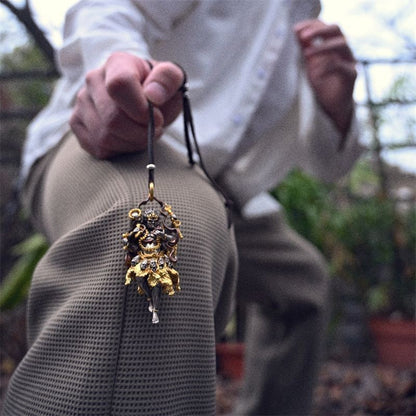Mahakala Buddha Pendant Heavy Industry Chinese Fashion Retro Necklace Accessory