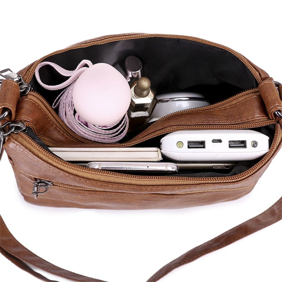 Women Soft Leather Shoulder Bag Classic Messenger Bag Large Crossbody Bag Purses