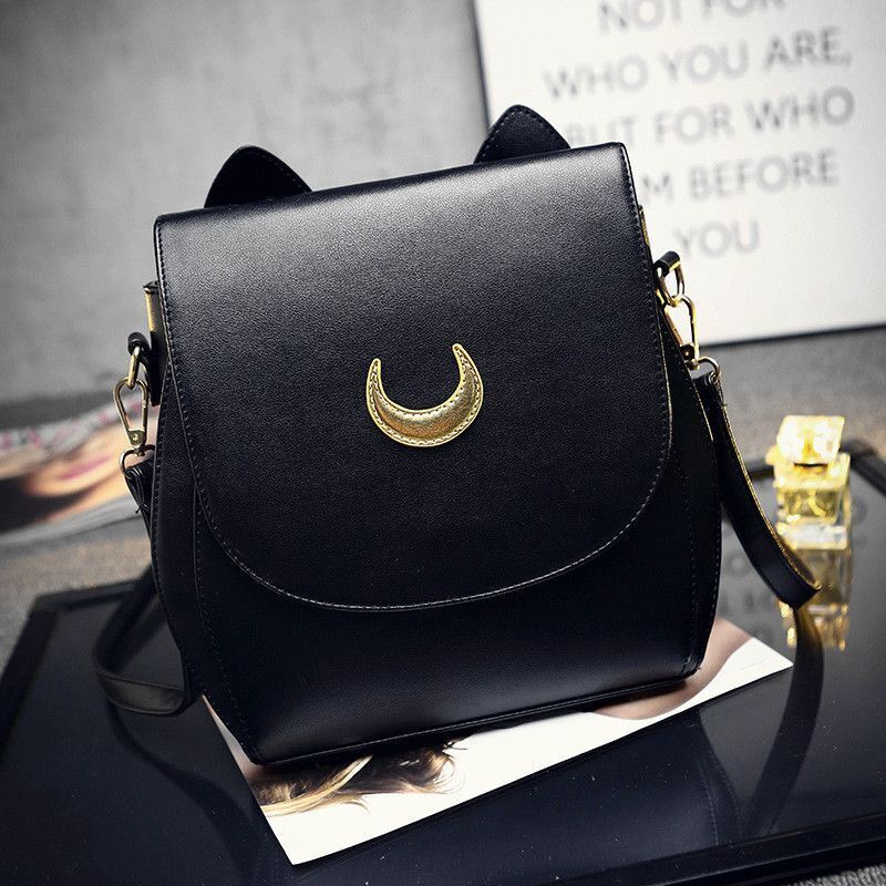 Cat Ear Crossbody Bag Small Shoulder Synthetic Leather Handbag Elegant Traveling