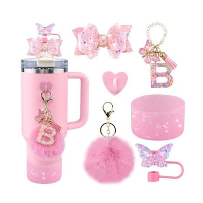 6Pcs Accessories Set for Stanley Cup 40 30oz Insulated Sleeve Travel Cup Holder
