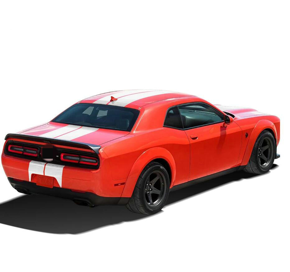 Graphic Racing Stripes Car Sticker For Dodge Challenger Hood Roof Trunk Decals