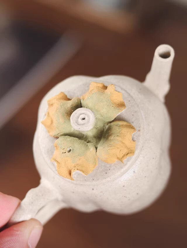 160cc chinese Yixing Handmade Zisha teapot white Clay shizi hu Gongfu Tea Pot