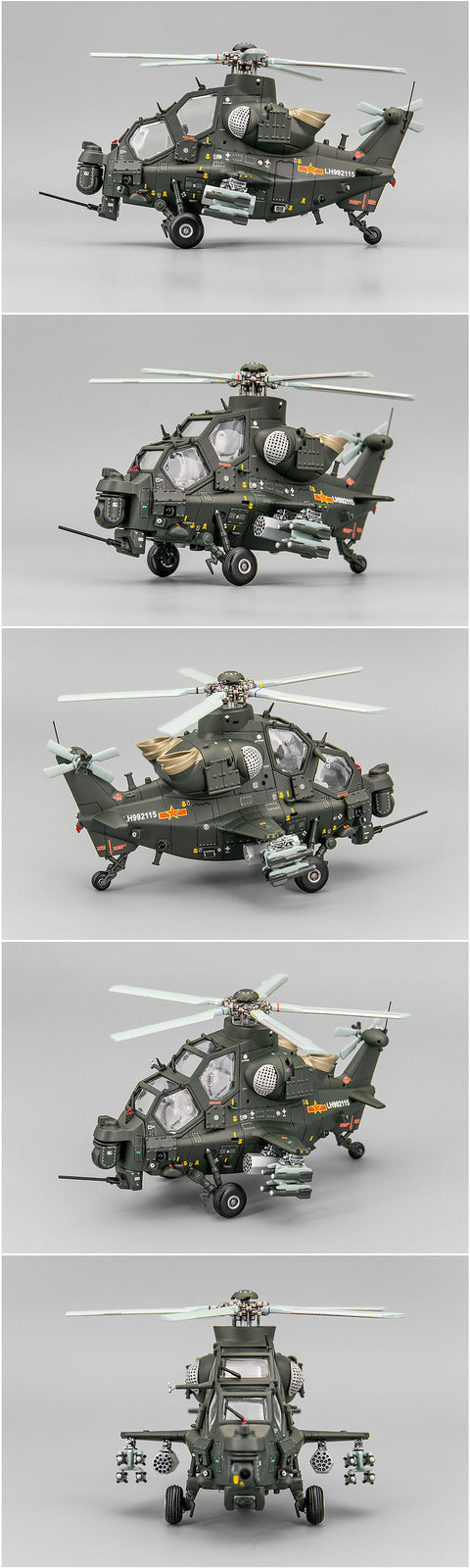 PLAAF Air Force WZ-10 GUNSHIP Cute Version 3D Printed static Models