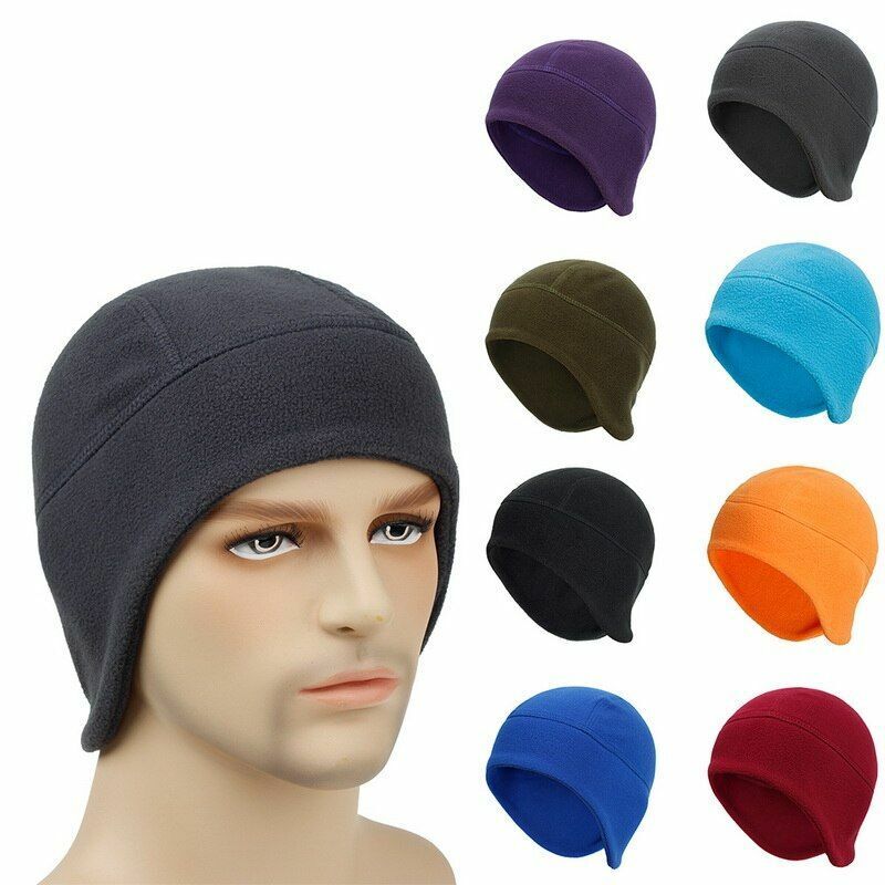 Polar Fleece Cap Winter Warm Outdoor Sport Skiing Cycling Windproof Soft Beanie