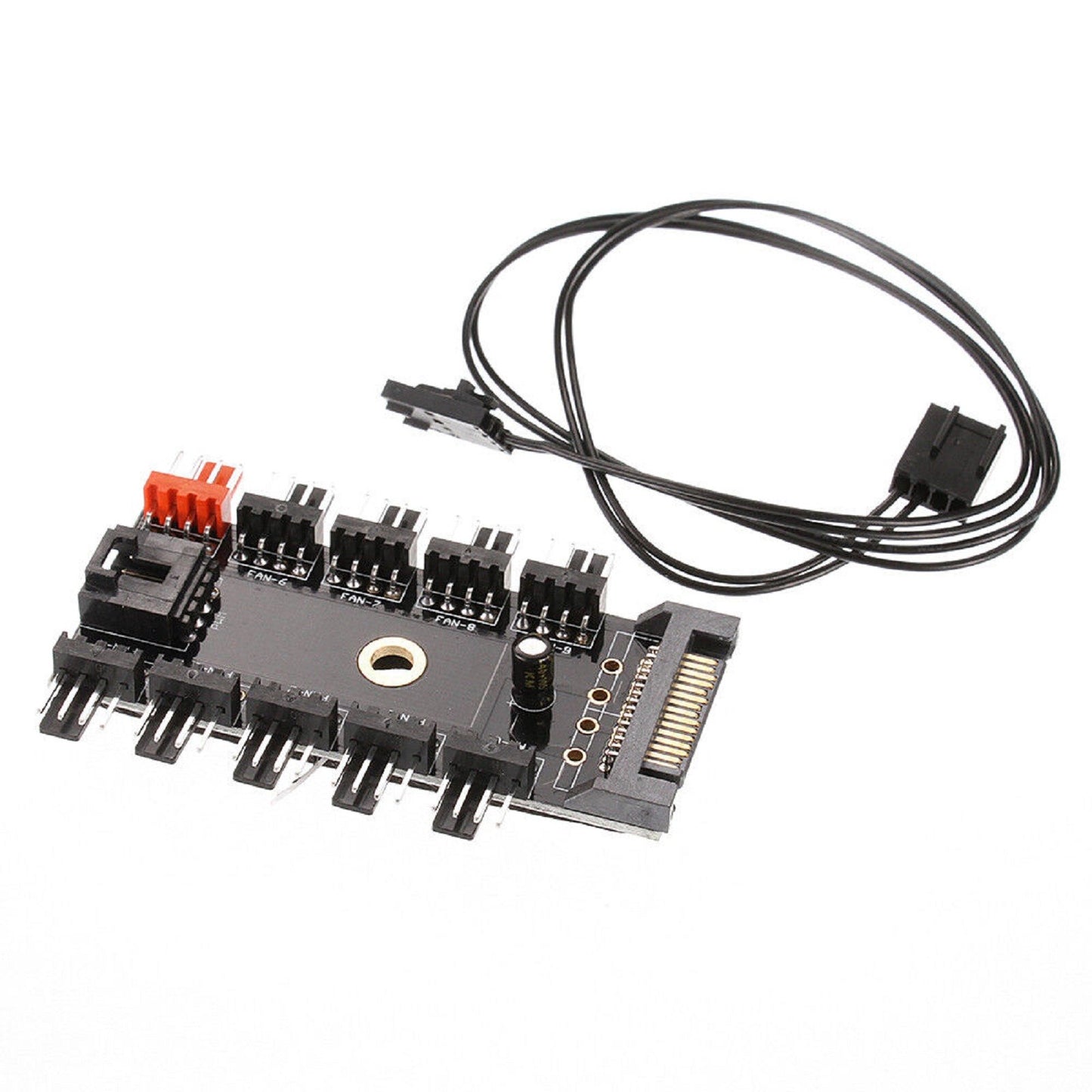 10x 4-pin PC CPU PWM Cooling Fan Speed Controller Hub SATA Power Socket Splitter