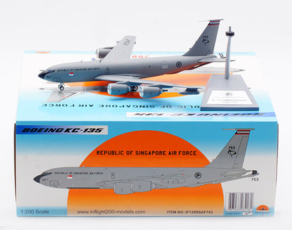 1:200 InFlight SINGAPORE AIR FORCE BOEING KC-135 Aircraft Diecast Airplane Model