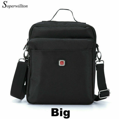 Men's Crossbody Bag Waterproof Purse Oxford 1680D Zipper Shoulder Bag Versatile