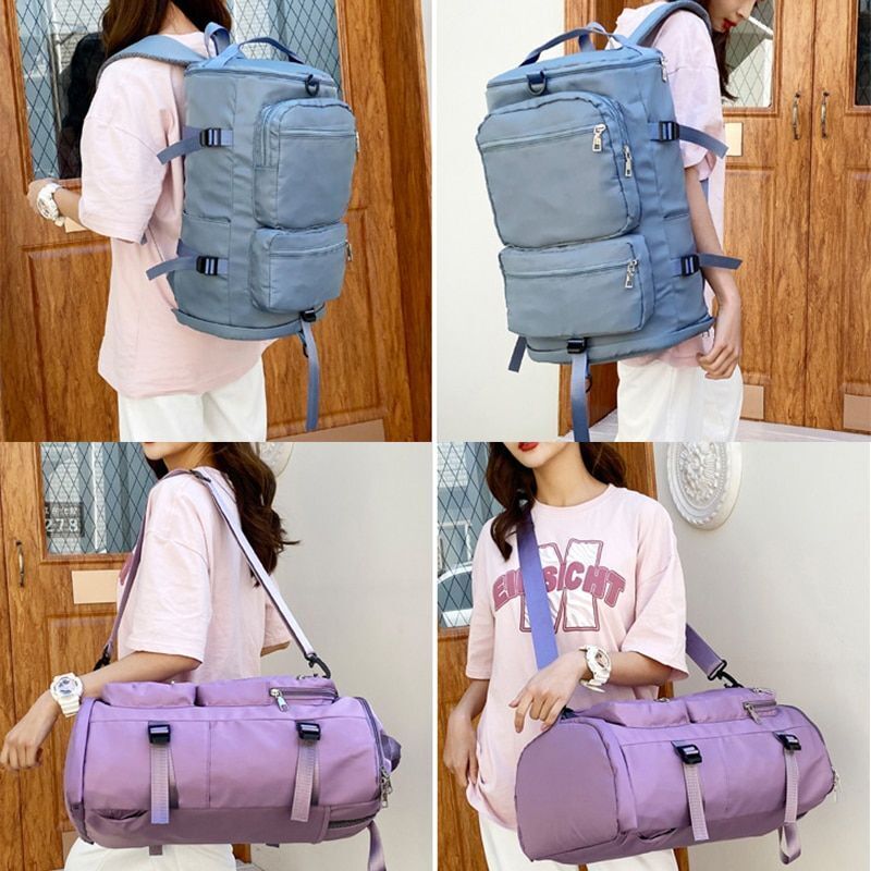 Large Shoulder Travel Backpack Weekend Sports Zipper Multifunction Crossbody Bag