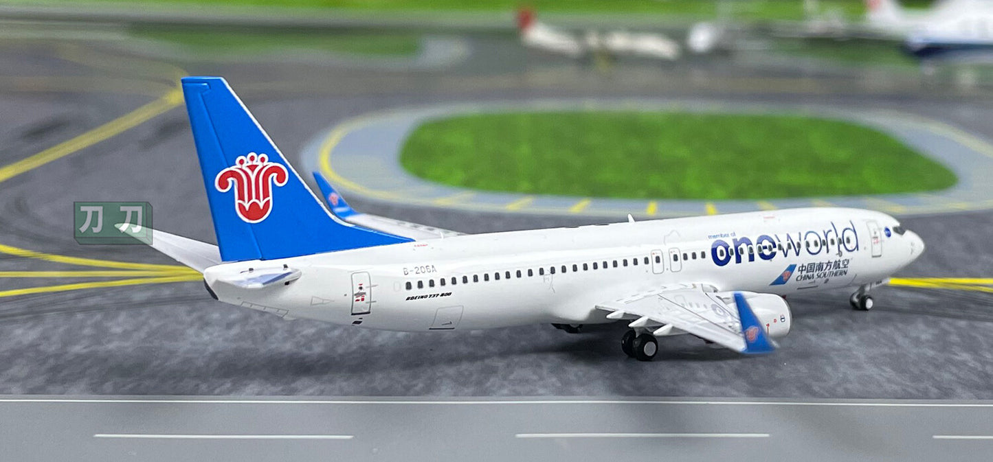 1:400 PandaModel CHINA SOUTHERN B737-800 B-206A Passenger Airplane Diecast Model