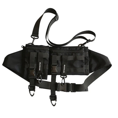 Multi Pocket Tactical Pack Phone Pouch Outdoor Running Chest Belt Bags