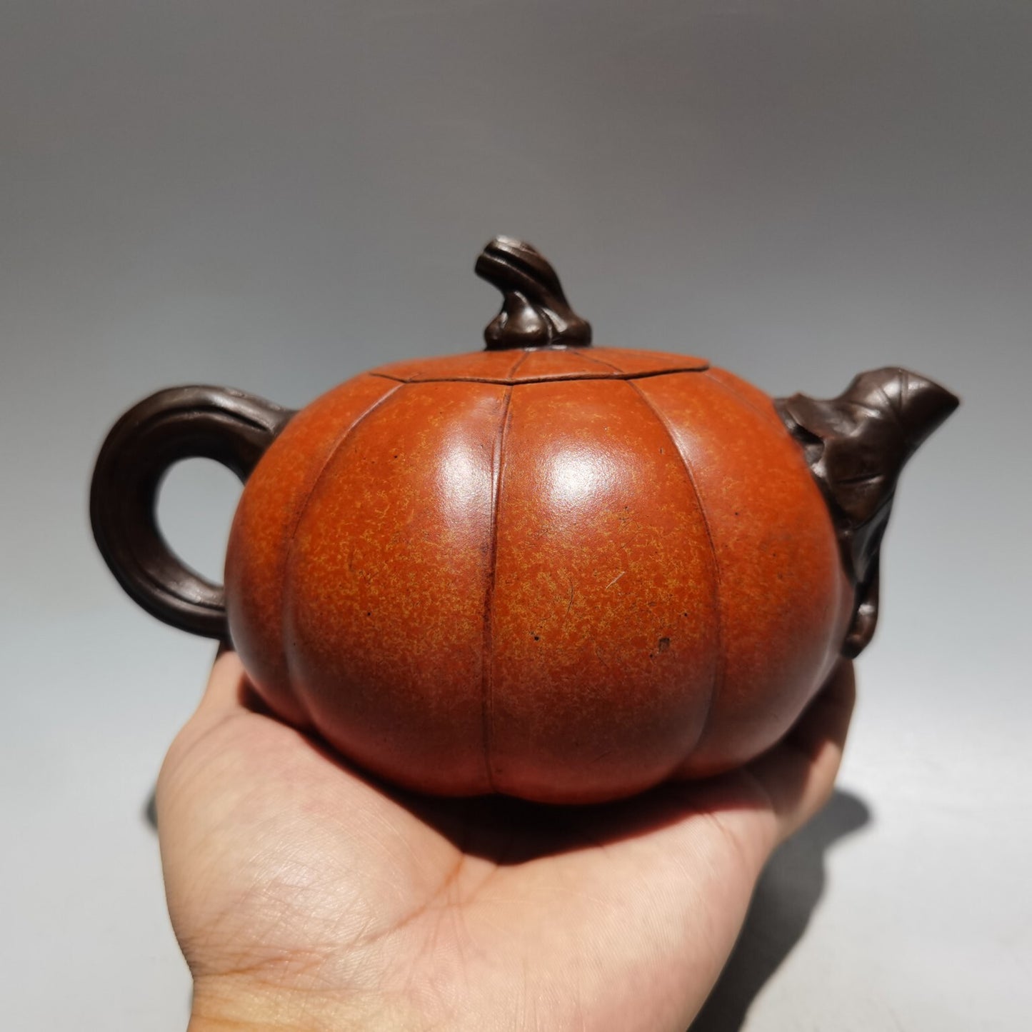Chinese Antique Yixing Zisha Clay Exquisite Pumpkin Zisha Teapot Tea Set