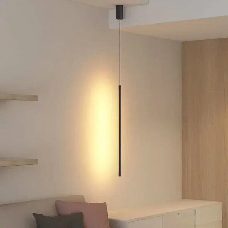 Cord Pendant Light Fixtures Modern LED Dining Bedroom Decor Bedside Hanging Lamp