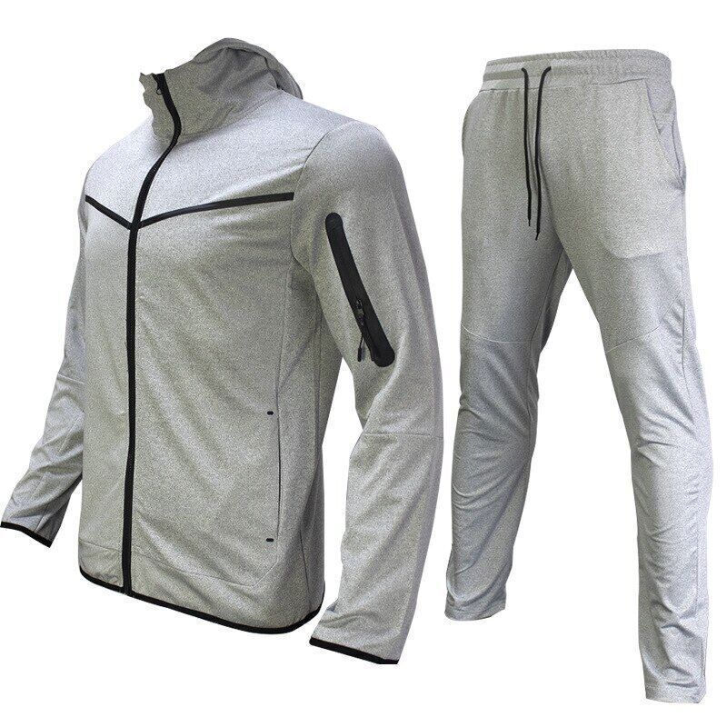 Hoodies Sweatpants 2Pieces Set Men Tracksuit Tops Joggers Pants Set Mens Suit