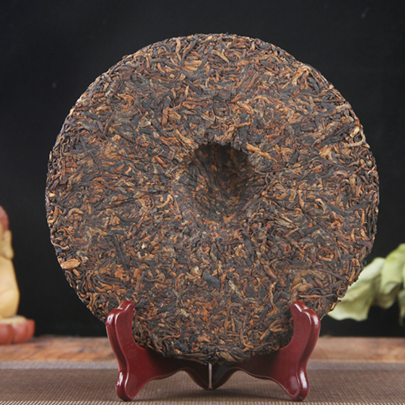 Yunnan Ripe Puerh Tea Xishuangbanna Spring Royal Tribute Gold Cake 357g/12.59oz