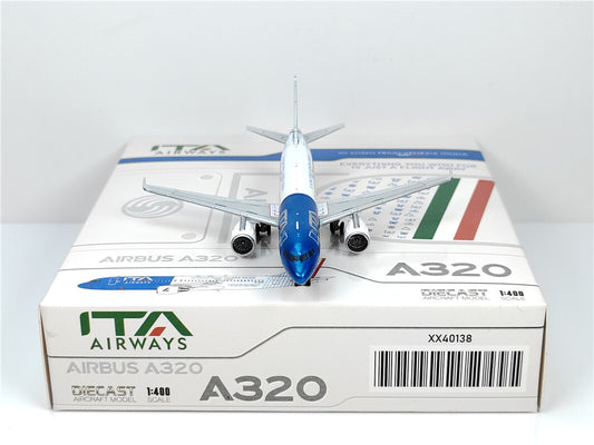 1:400 JC Wings ITA AIRWAYS AIRBUS A320 Passenger Airplane Diecast Aircraft Model